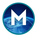 Monster M icon over the earth